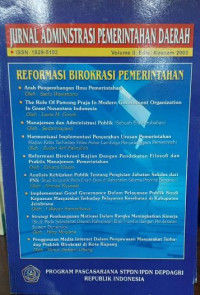 Image of Jurnal Administrasi Pemerintah Daerah